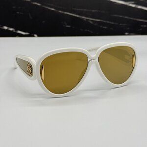 NEW LOEWE LW40132I 25G WHITE/GOLD UNISEX SUNGLASSES LOEWE